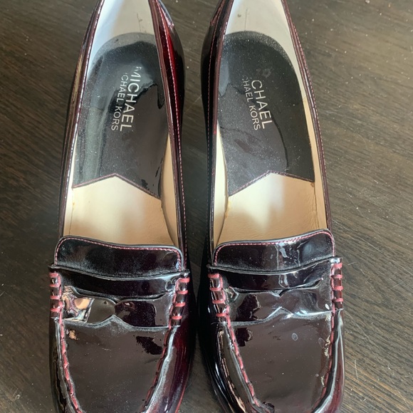 Euc ladies Micheal Kors shoes Red Brown 7&1/2M - Picture 2 of 8